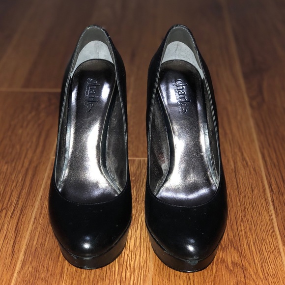 Charles by Charles David - Black Leather Pumps - Picture 1 of 4